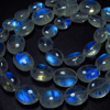 Awesome - AAAA - High Quality So Gorgeous - Rainbow MOONSTONE - Smooth Oval Briolett Amazing Rainbow Blue Fire huge size 6.5x9- 10.5x14 mm - 39 pcs